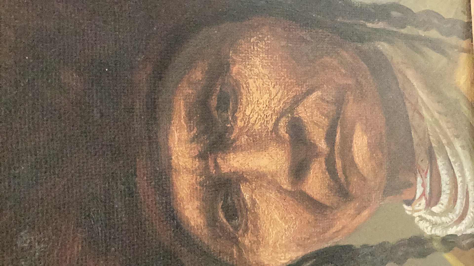 Photo 1 of VINTAGE INDIAN CHIEF PAINTING 14” X 16”