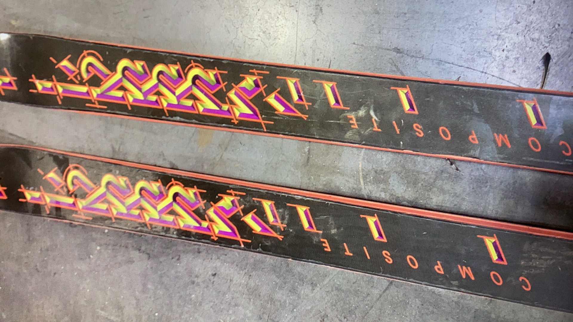 Photo 1 of K2 COMPOSITE 8.3 SLALOM SKIS AND SALOMAN 977 BINDINGS