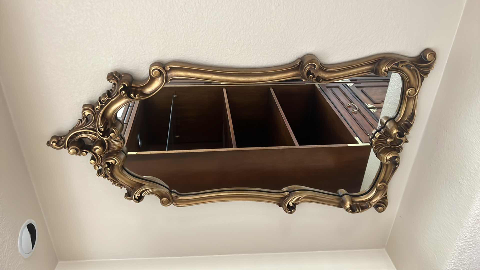 Photo 1 of VINTAGE ORNATE GOLD FRAMED WALL MIRROR  23” x 47”