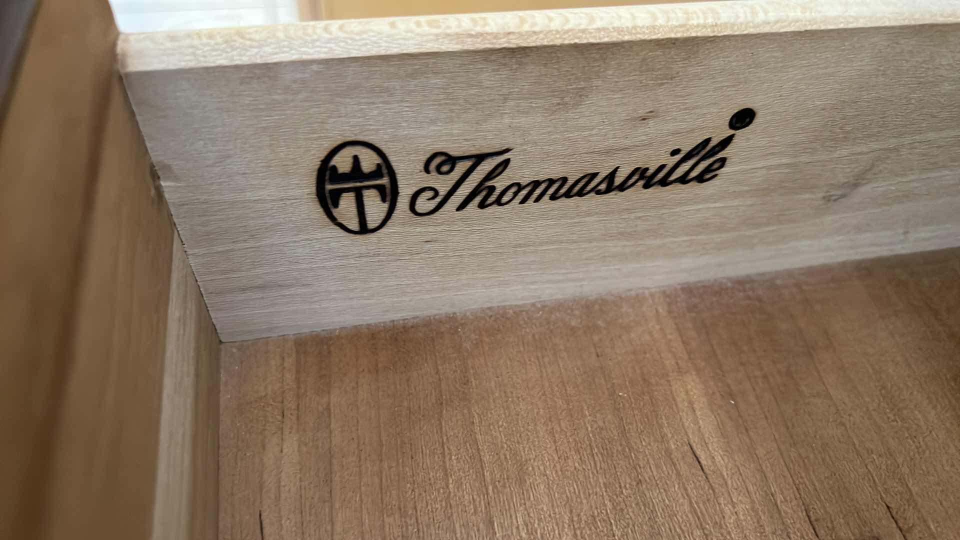 Photo 1 of THOMASVILLE MAHOGANY FOLD-OUT BUFFET W GOLD HARDWARE (FOLDED W40” UNFOLDED W80” x D18” H33”)