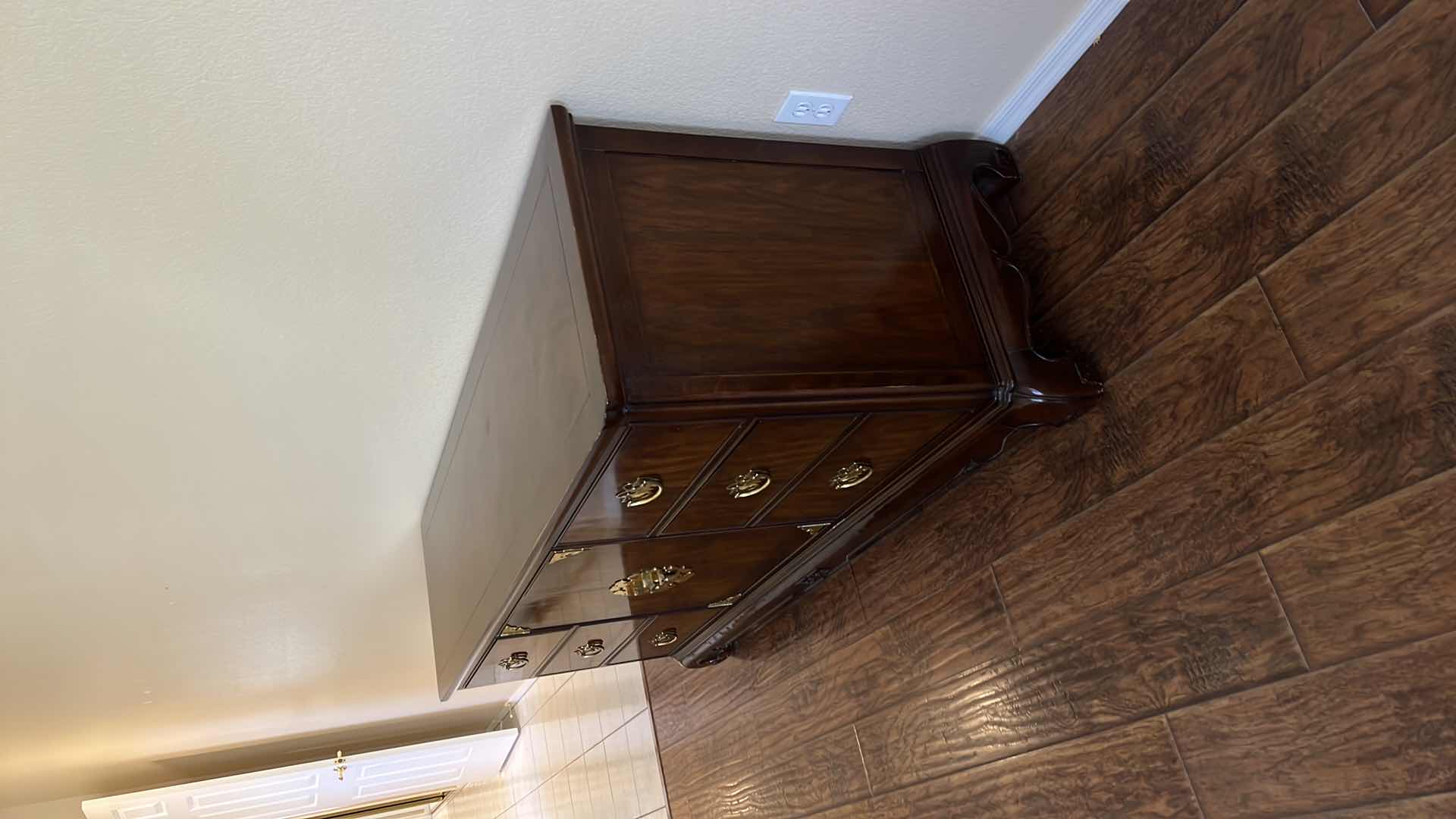 Photo 1 of VINTAGE HERITAGE MAHOGANY W GOLD BRASS HARDWARE DRESSER   68” x 20” H32”