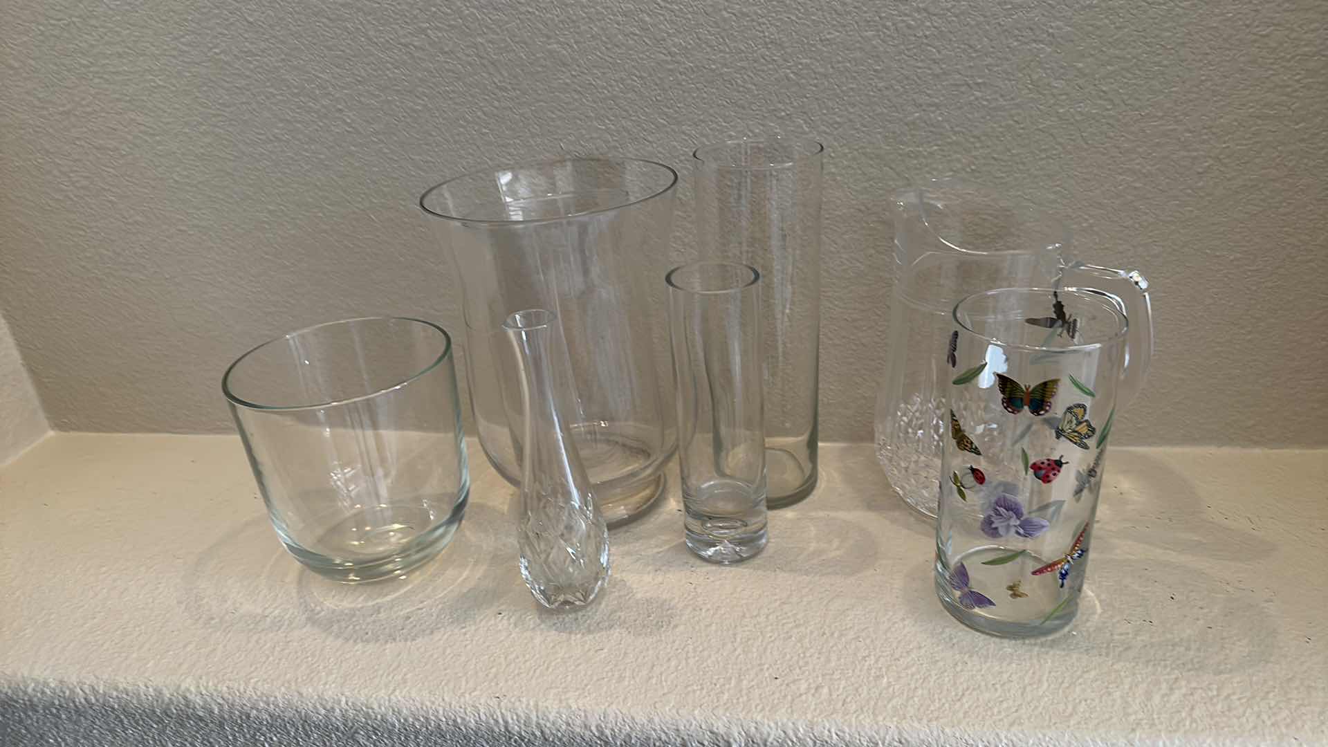 Photo 1 of VARIETY OF GLASS VASES
