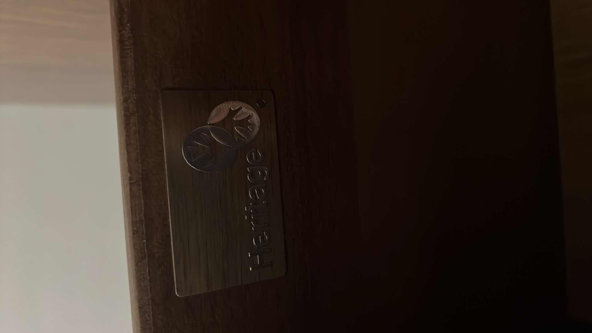 Photo 1 of VINTAGE HERITAGE MAHOGANY W BLACK CARVED DETAIL WARDROBE CABINET  44” x 18” H79”