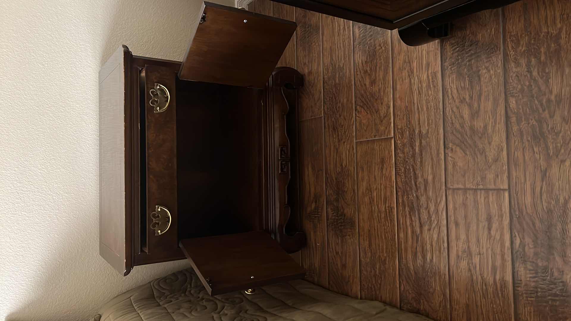 Photo 1 of VINTAGE HERITAGE MAHOGANY NIGHTSTAND W GOLD HARDWARE   27” x 17” H26”