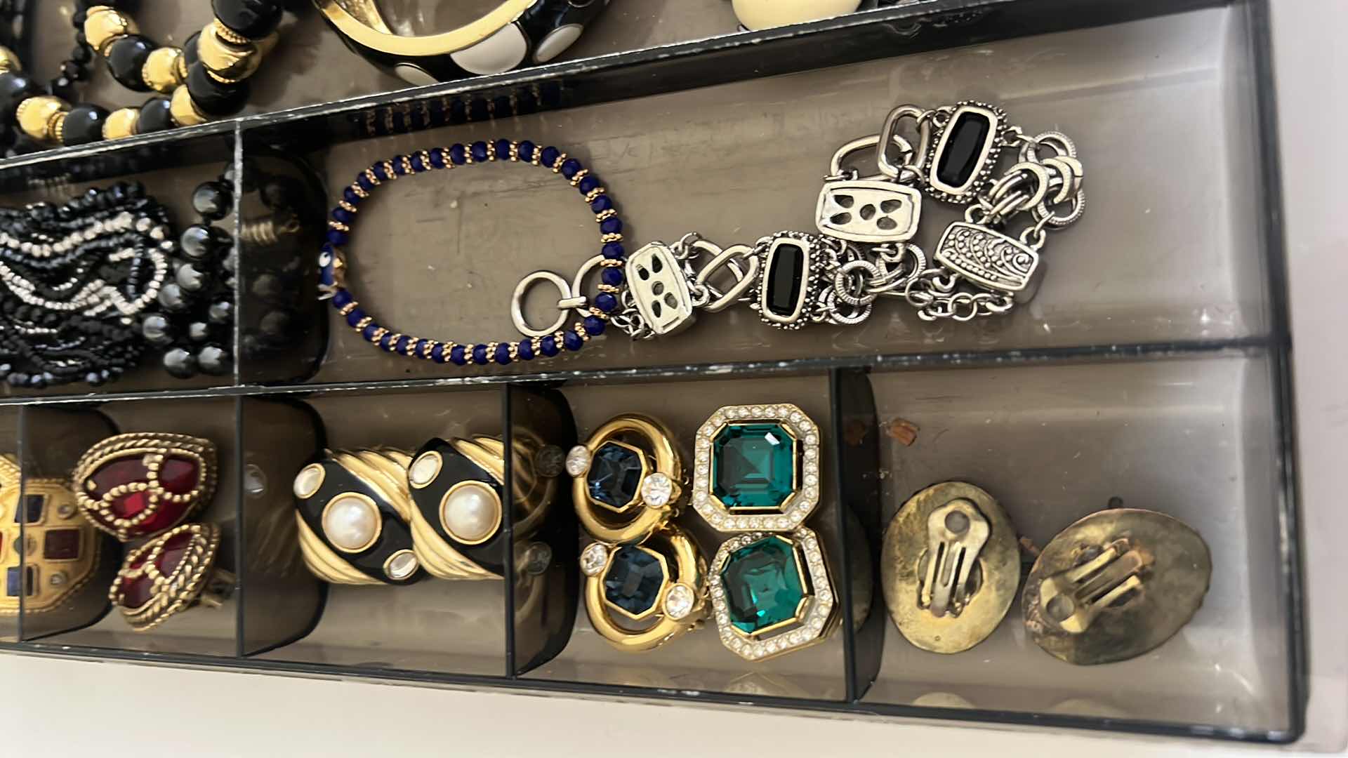 Photo 1 of TRAY W COSTUME BLACK JEWELRY