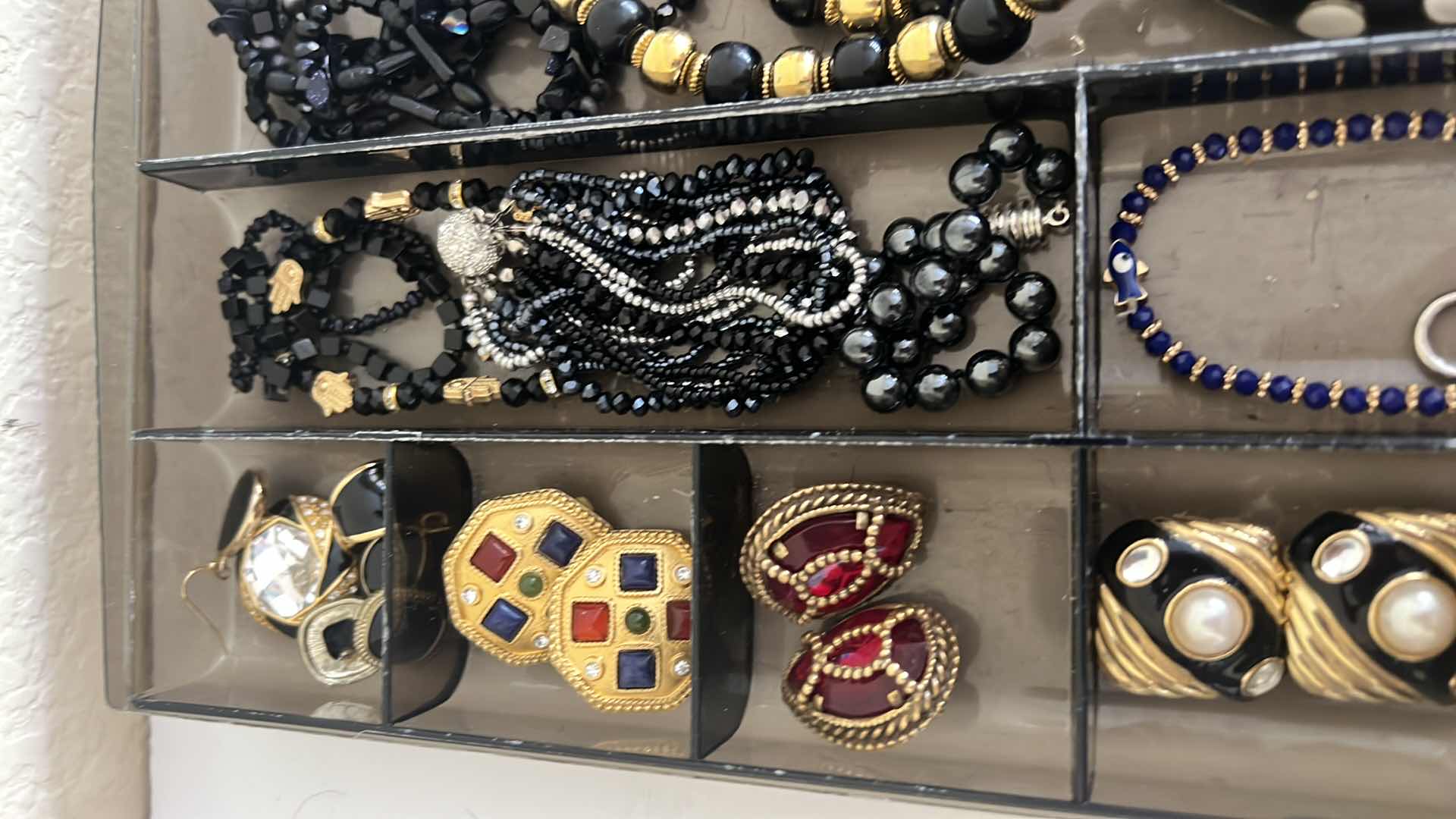 Photo 1 of TRAY W COSTUME BLACK JEWELRY