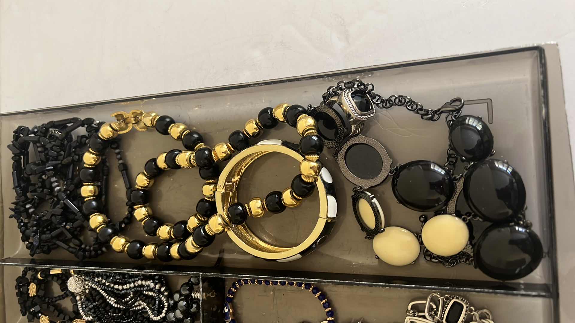 Photo 1 of TRAY W COSTUME BLACK JEWELRY