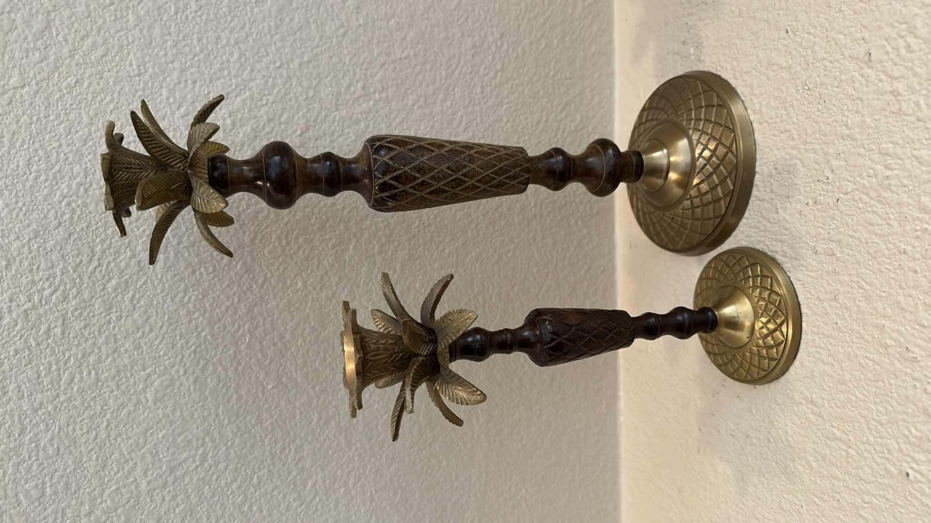 Photo 1 of PALM LEAF CANDLE HOLDERS