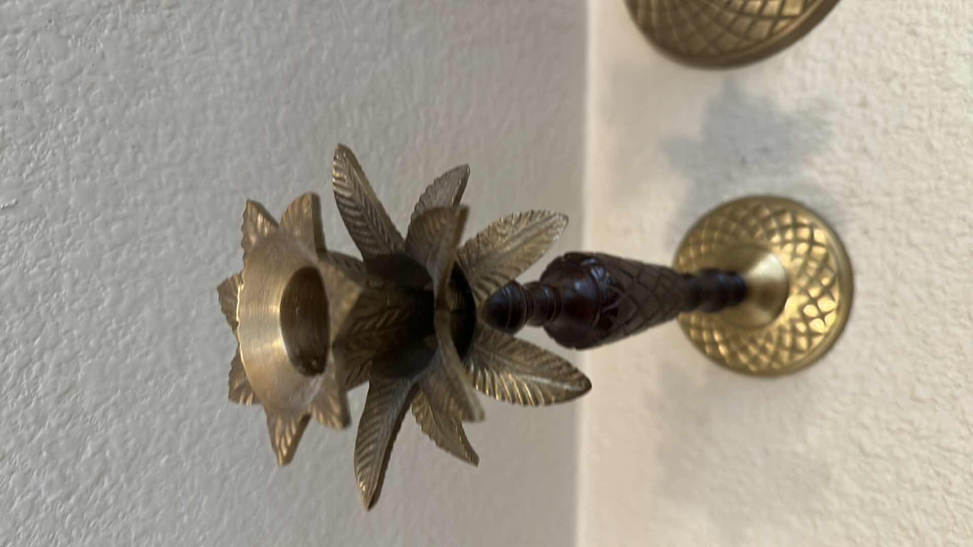 Photo 1 of PALM LEAF CANDLE HOLDERS