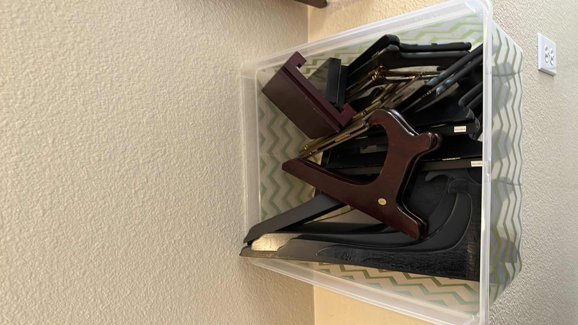 Photo 1 of BOX OF PLATE AND PICTURE STANDS