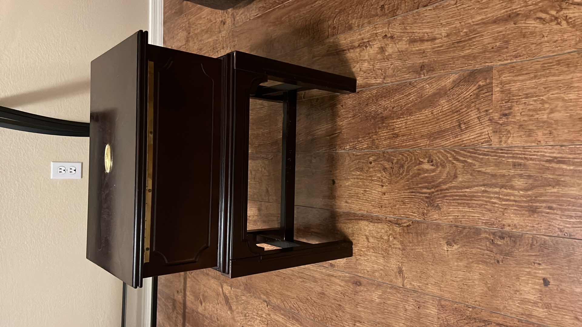 Photo 1 of MAHOGANY STORAGE CHEST ACCENT TABLE W BRASS TRIM 18” x 11” H22”