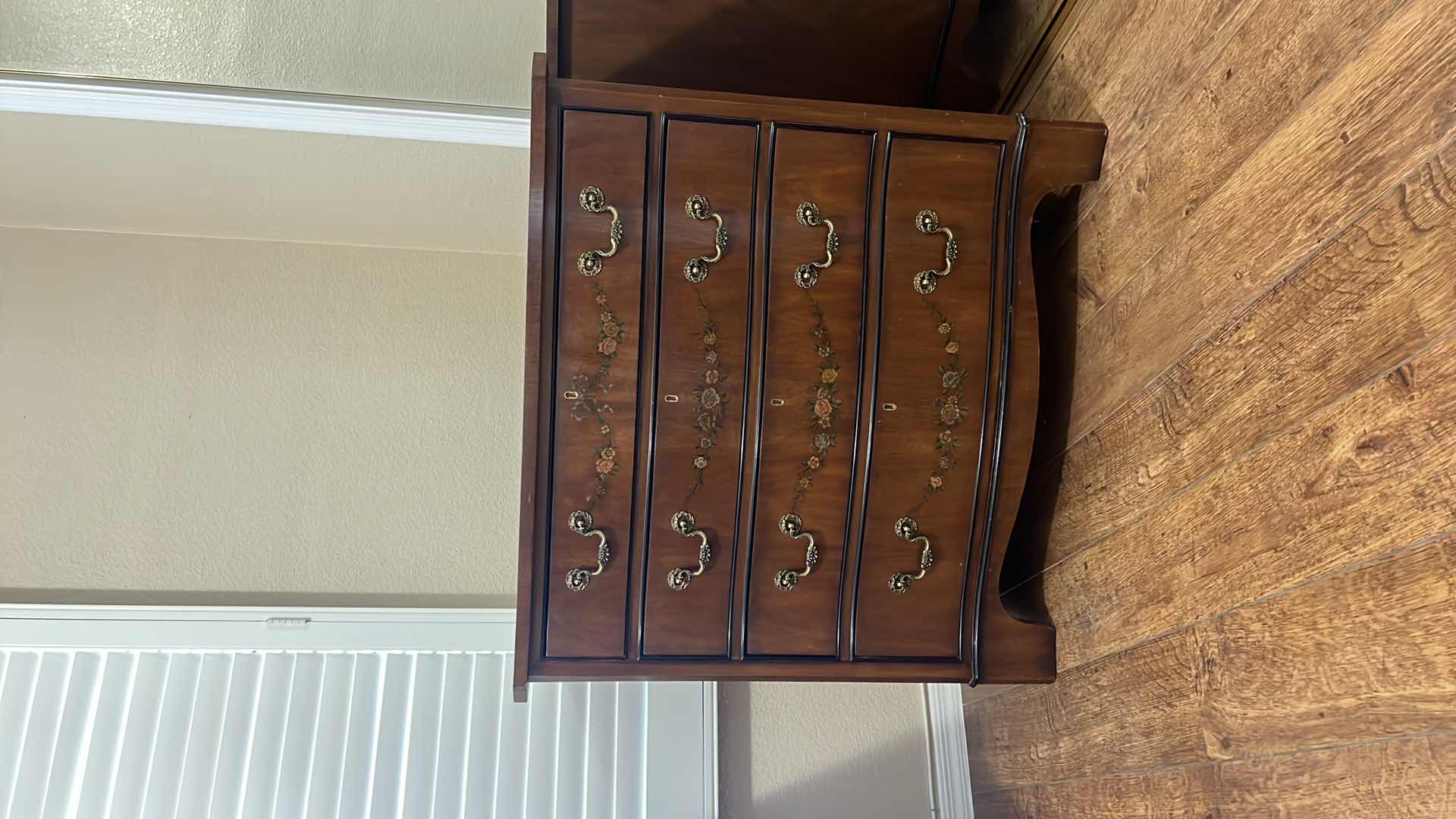 Photo 1 of VINTAGE DREXEL HERITAGE MAHOGANY FLORAL DESIGN DRESSER 35” x 19” H32”