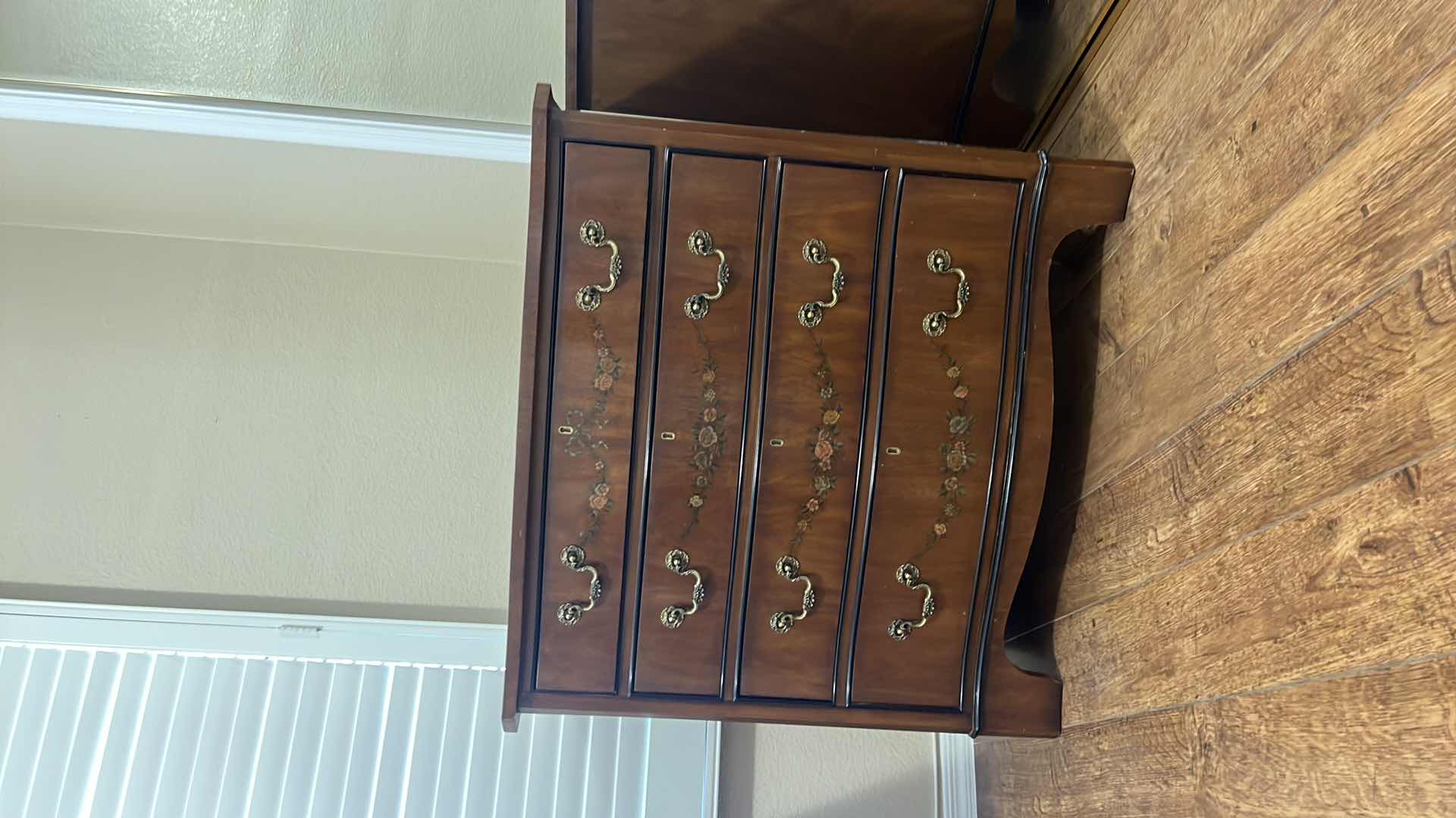 Photo 1 of VINTAGE DREXEL HERITAGE MAHOGANY FLORAL DESIGN DRESSER 35” x 19” H32”