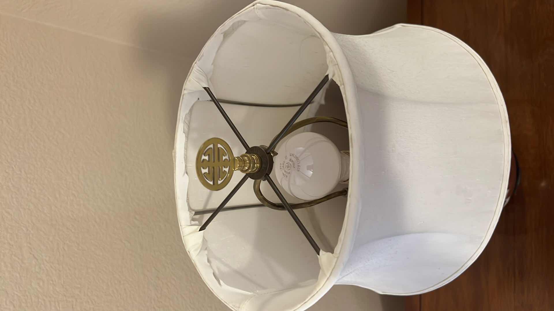 Photo 1 of PORCELAIN TABLE LAMP W SHADE H25”