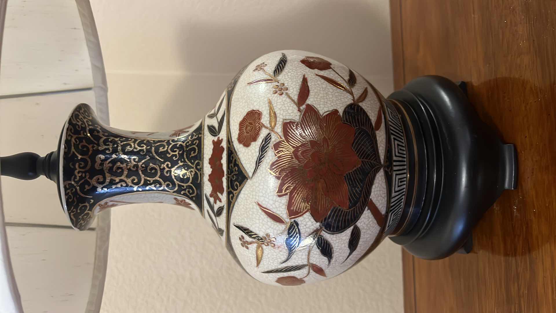 Photo 1 of PORCELAIN TABLE LAMP W SHADE H25”
