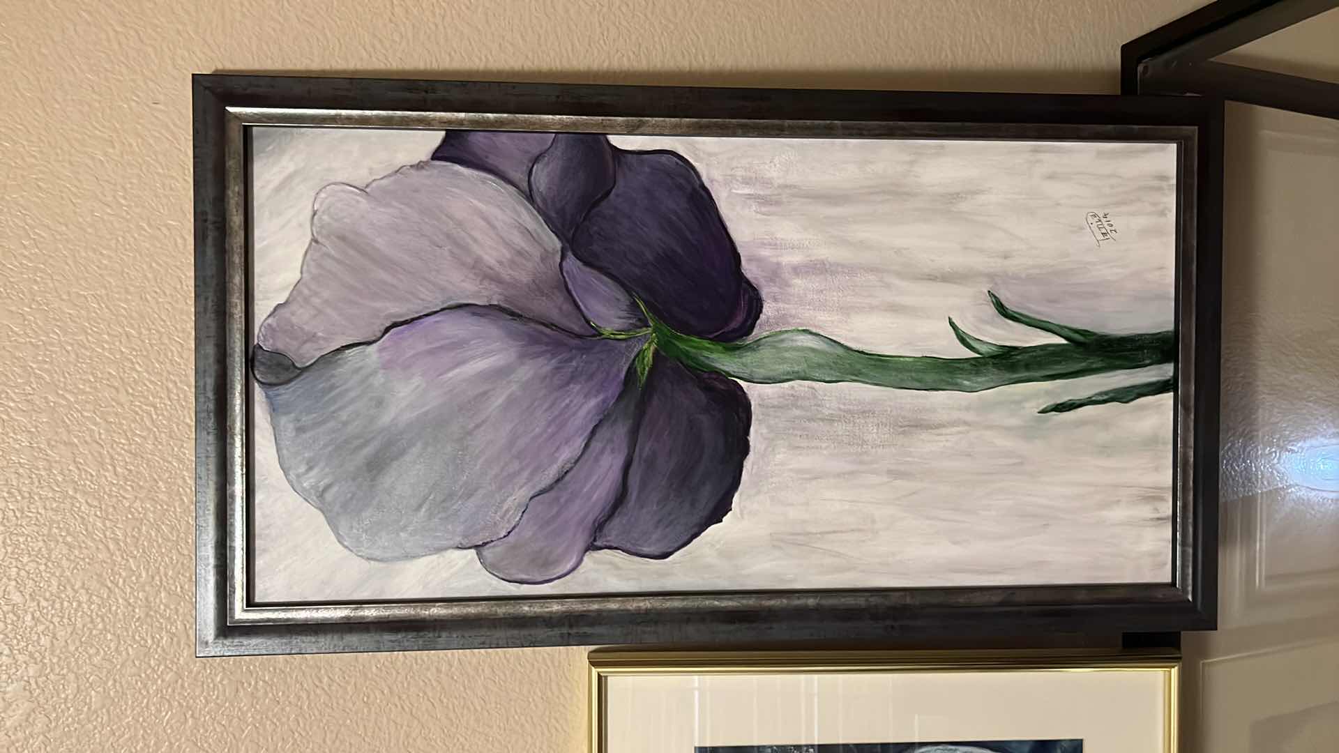 Photo 2 of 2-FRAMED ARTIST SIGNED OIL PAINTING ARTWORKS (18” x 32” & 16” x 20”)