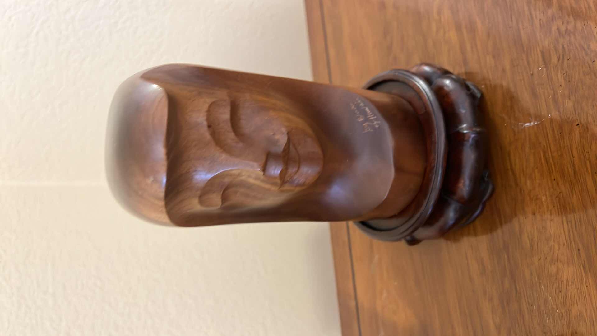 Photo 3 of METAL MUSICAL BOOKENDS W 3 BOOKS, WOOD HEAD STATUE