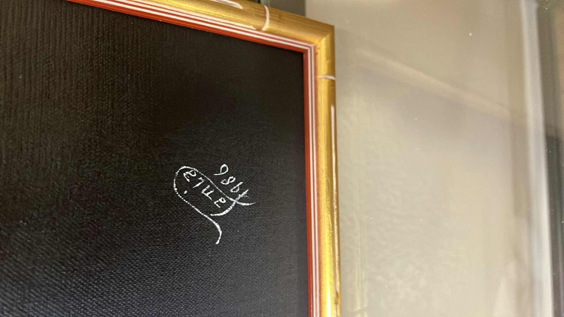 Photo 1 of GOLD FRAMED FLOWER OIL PAINTING ARTWORK-ARTIST SIGNED 25” x 37”