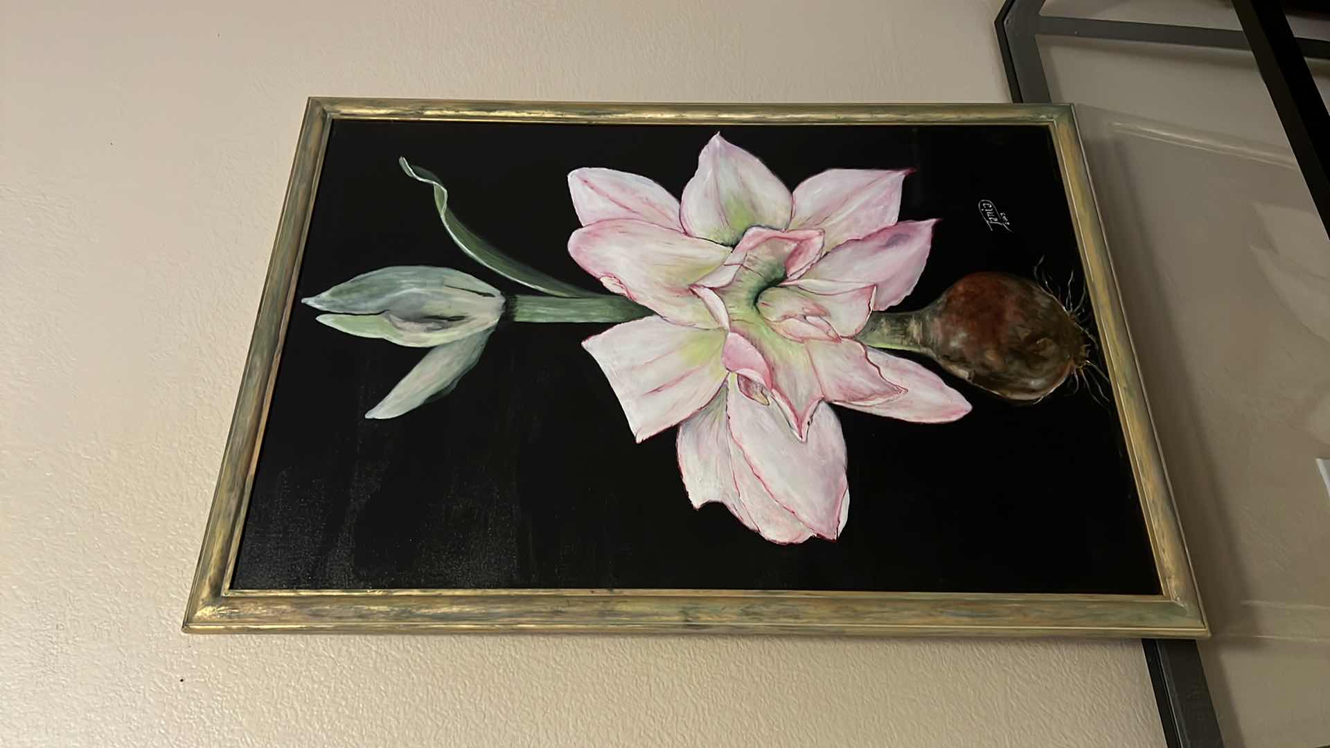 Photo 1 of FRAMED FLORAL OIL PAINTING ARTWORK-ARTIST SIGNED 27” x 38”