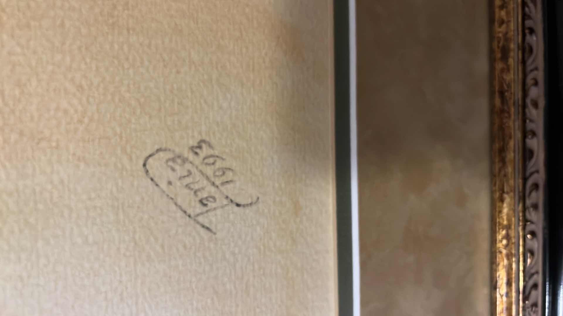 Photo 1 of HEAVY GOLD AND BLACK ORNATE FRAMED FRUIT OIL PAINTING ARTWORK-ARTIST SIGNED 30” x 35”