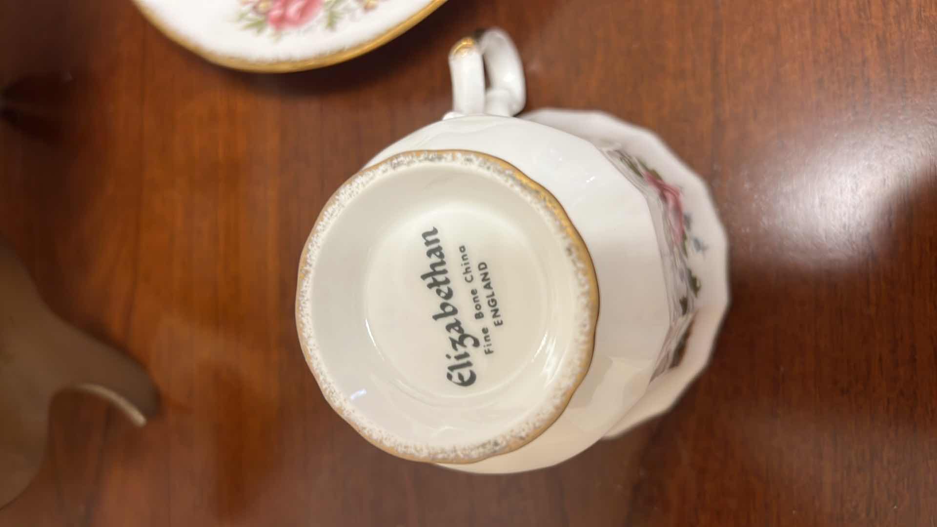 Photo 1 of FRAMED “TEACUP AND SAUCER” ARTWORK 13” x 11” W ENGLAND BONE CHINE TEACUP SET