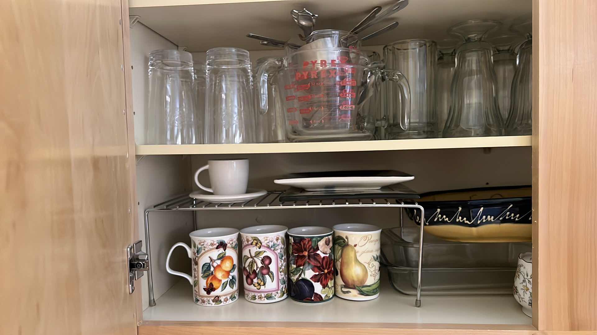 Photo 1 of CONTENTS OF KITCHEN CABINET-GLASSWARE