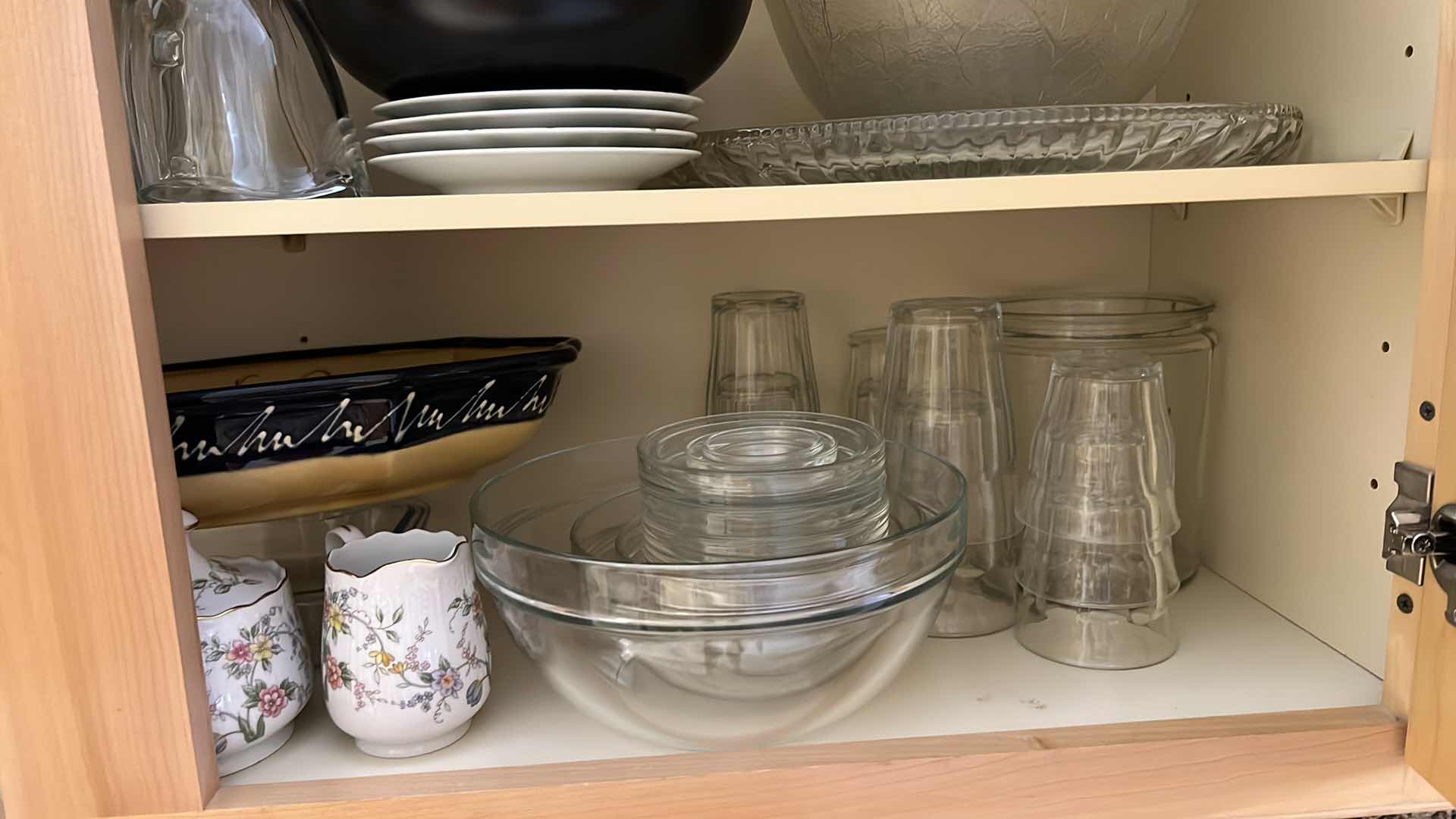 Photo 1 of CONTENTS OF KITCHEN CABINET-GLASSWARE