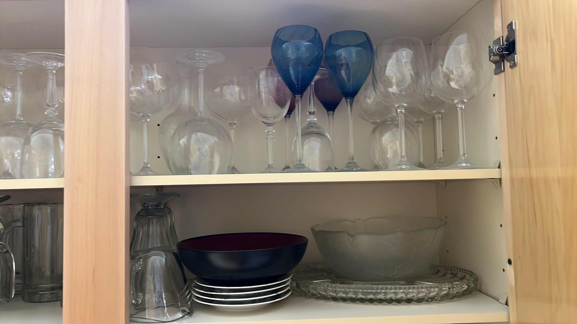 Photo 1 of CONTENTS OF KITCHEN CABINET-GLASSWARE