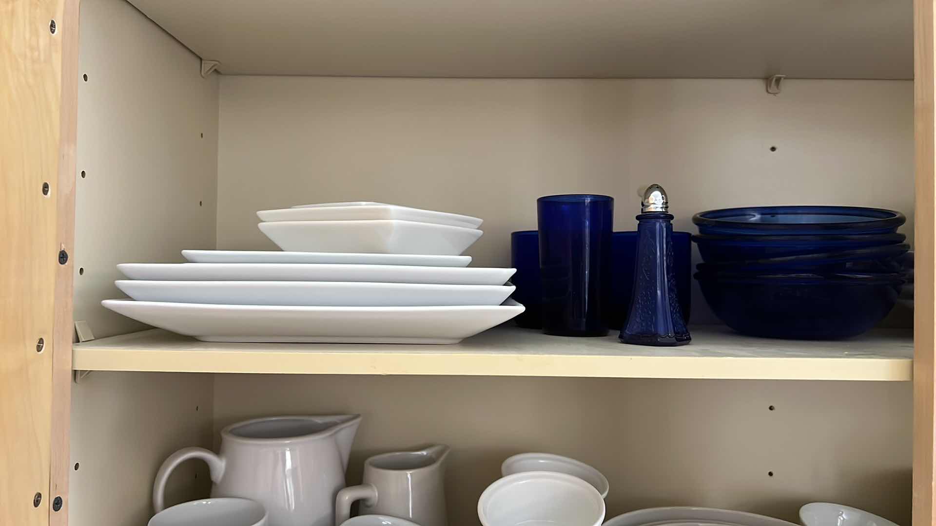 Photo 1 of CONTENTS OF KITCHEN CABINET-WHITE DISHWARE