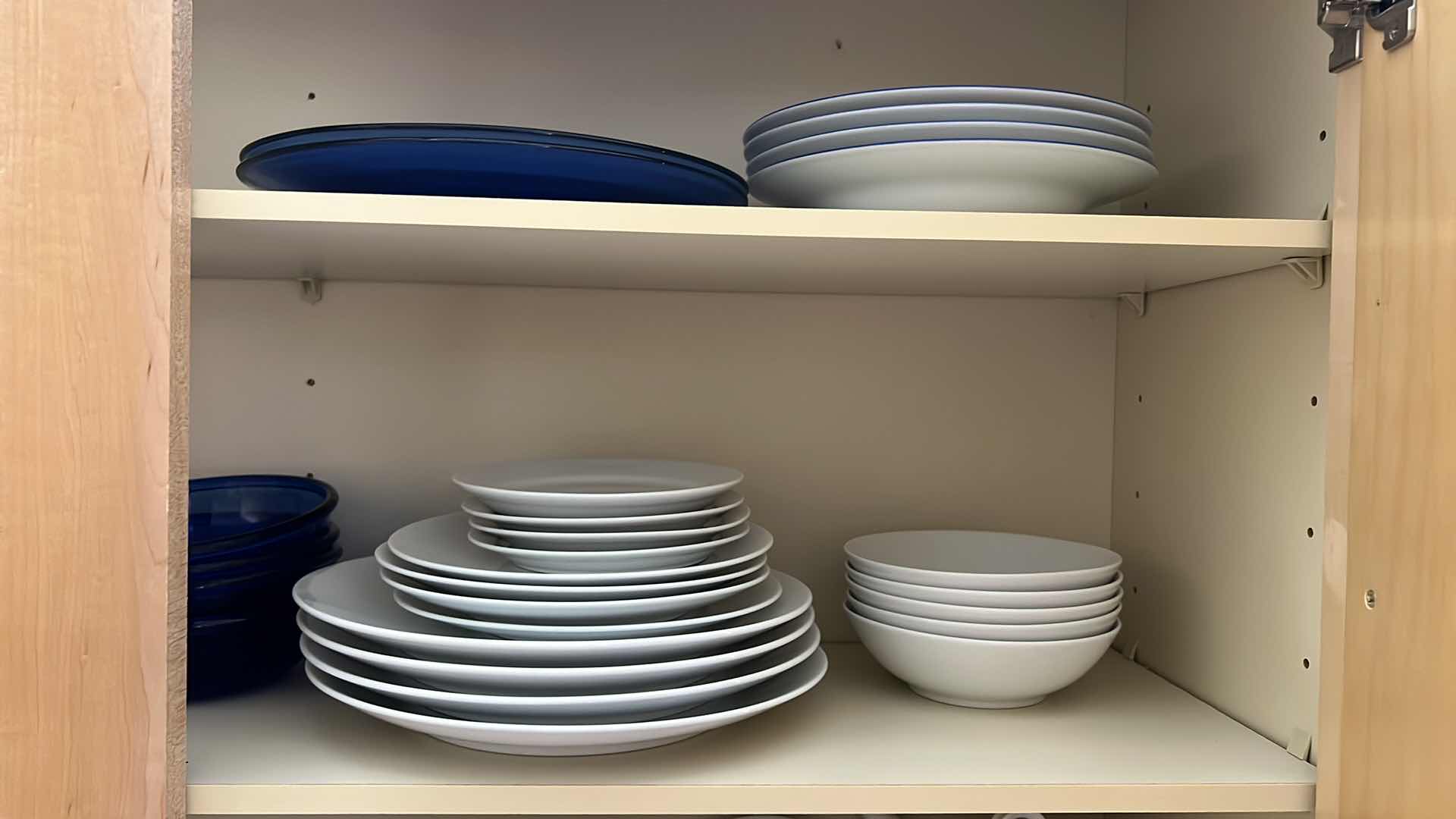 Photo 1 of CONTENTS OF KITCHEN CABINET-WHITE DISHWARE