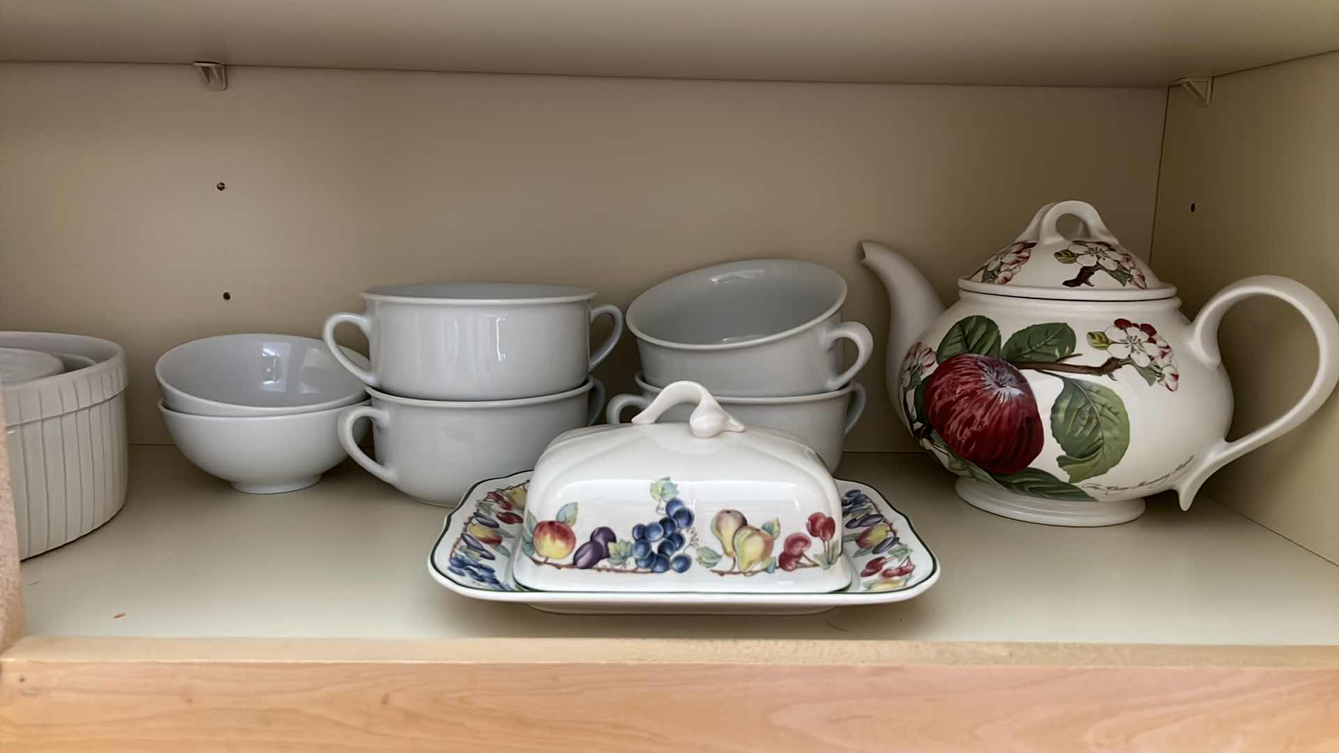 Photo 1 of CONTENTS OF KITCHEN CABINET-WHITE DISHWARE