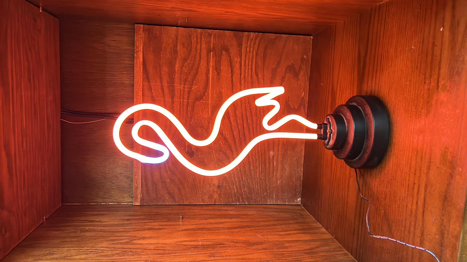 Photo 1 of 19” NEON FLAMINGO HOME DECOR - PINK WITH BLUE BEAK