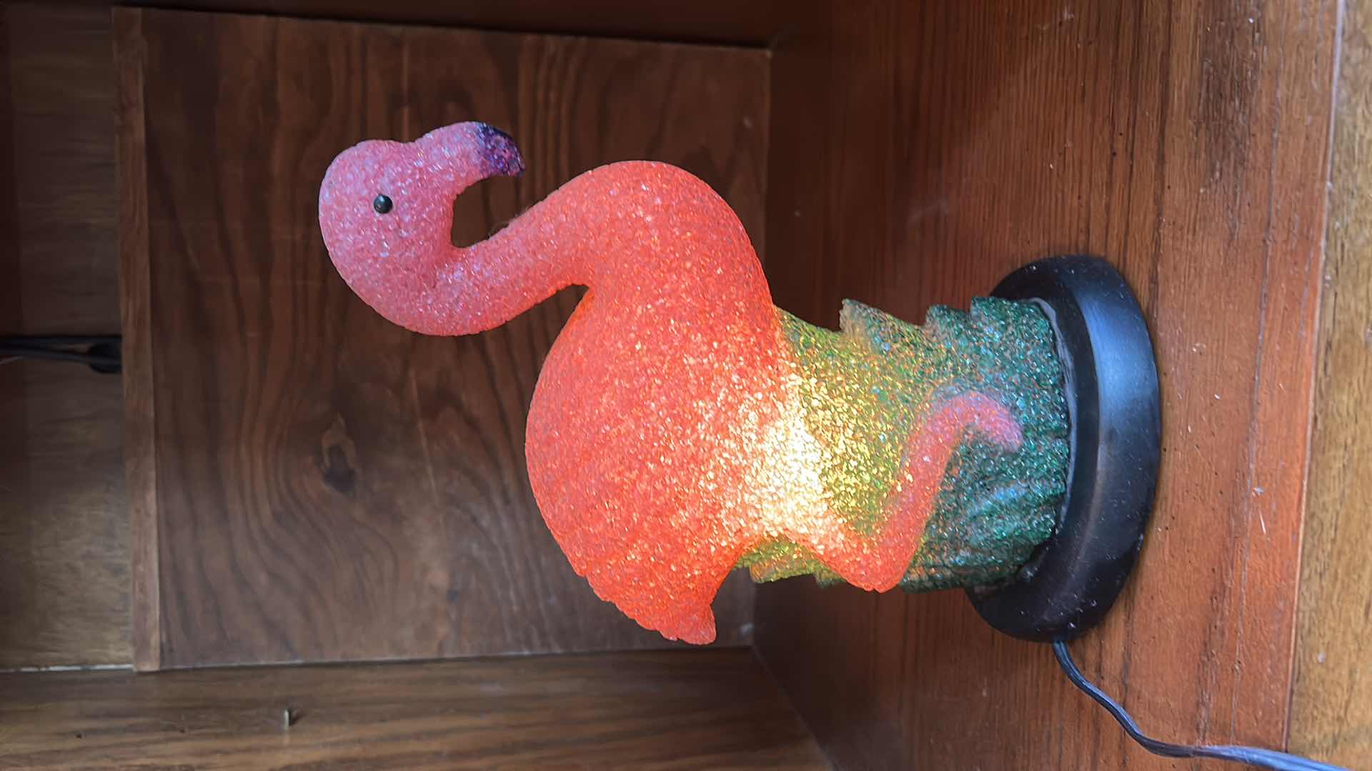 Photo 1 of LIGHTED FLAMINGO HOME DECOR LAMP  H10.5”