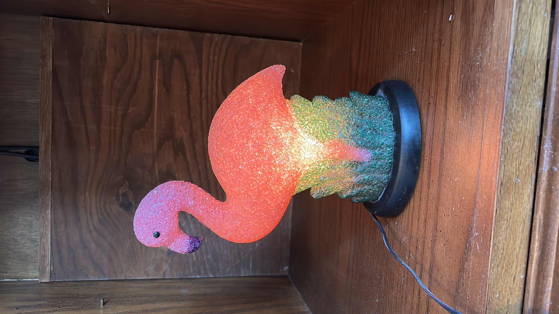 Photo 1 of LIGHTED FLAMINGO HOME DECOR LAMP  H10.5”
