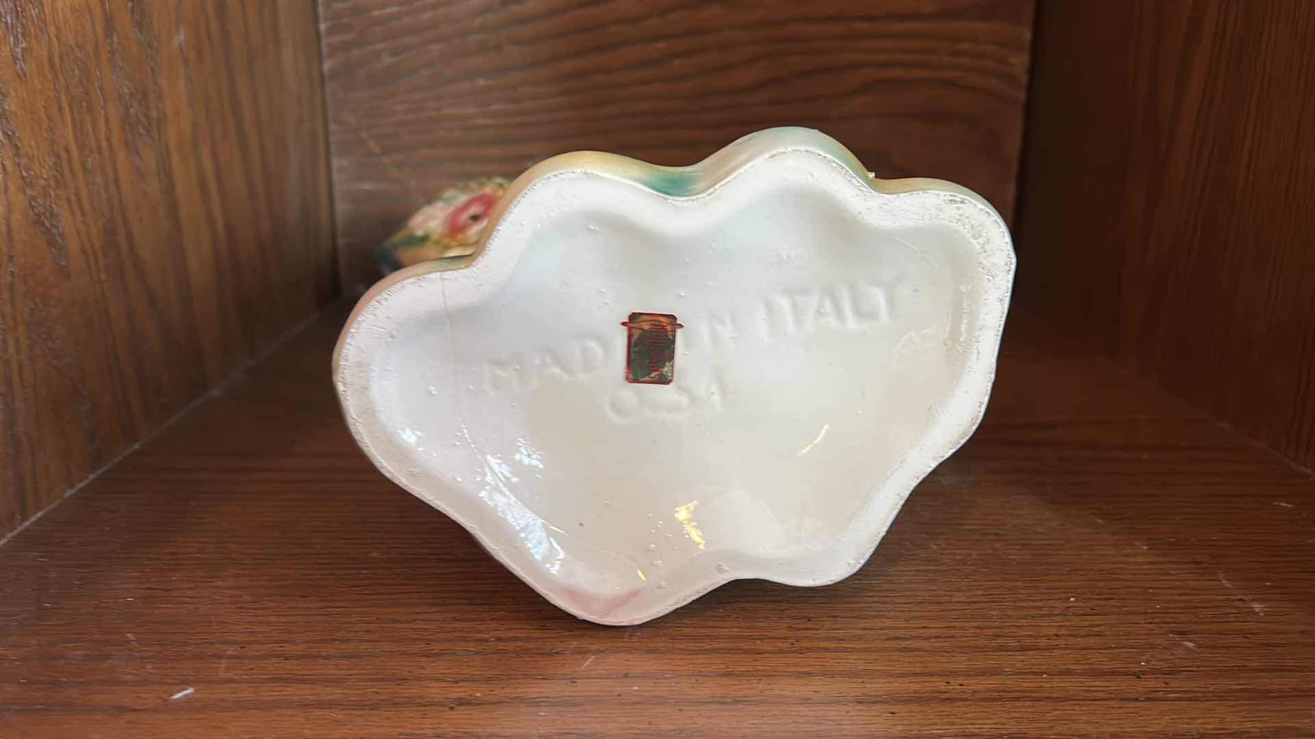 Photo 4 of PORCELAIN VASE WITH FLAMINGOS MADE IN ITALY H12.5”