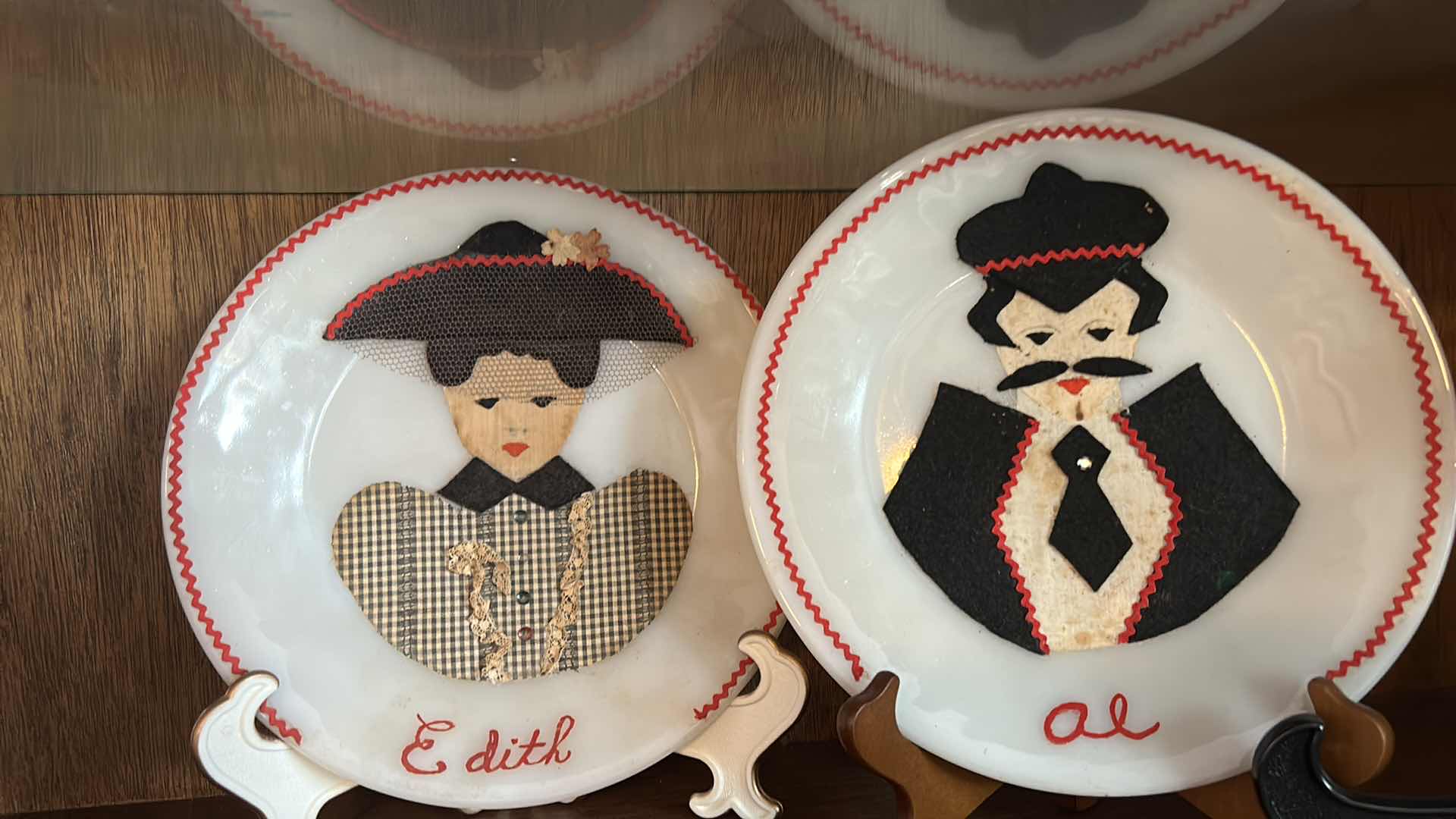 Photo 4 of  4 UNIQUE PLATES DECORATED WITH PLYWOOD AND FELT 9”