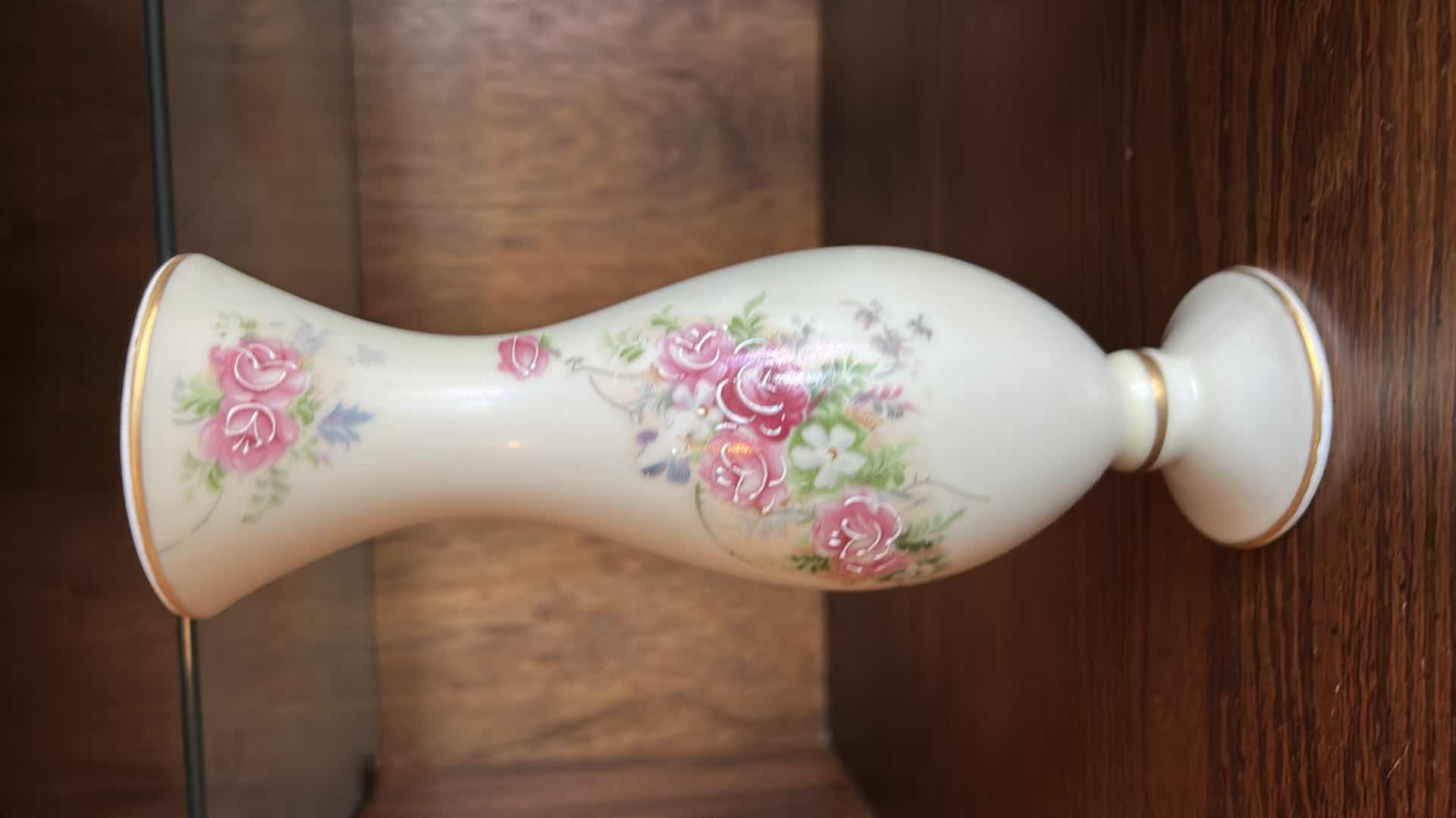 Photo 1 of 2 VINTAGE HAND PAINTED VASES TALLEST 8”