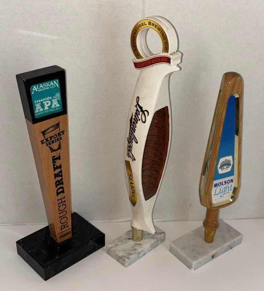 Photo 1 of J LEINENKUGEL’S BREWING CO, MOLSON LIGHT & ALASKAN BREWING CO TAP HANDLES