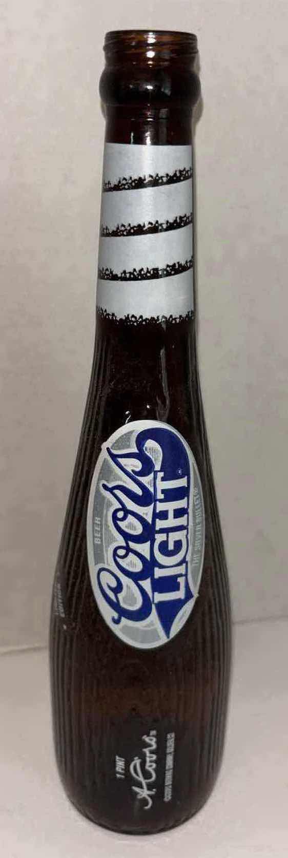 Photo 3 of COOKS 2001 CHAMPAGNE W TUXEDO BOTTLE COVER & COORS LIGHT BASEBALL GLASS PINT BOTTLE (EMPTY)