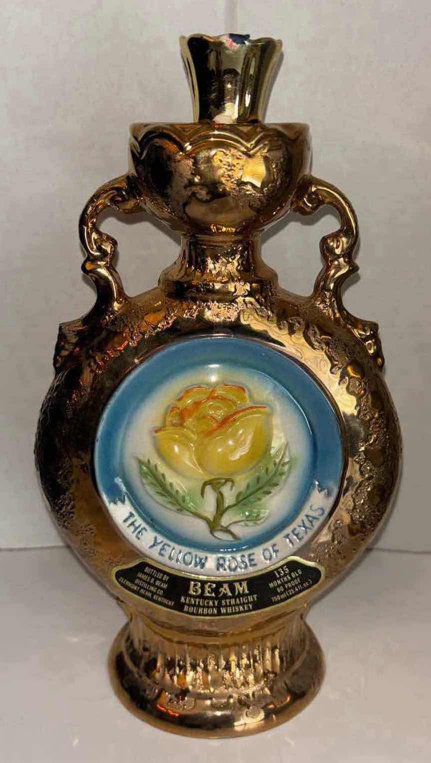 Photo 3 of VINTAGE JIM BEAM 1978 THE YELLOW ROSE OF TEXAS DECANTER & ORIGINAL BOX, AGED 135 MONTHS (EMPTY)