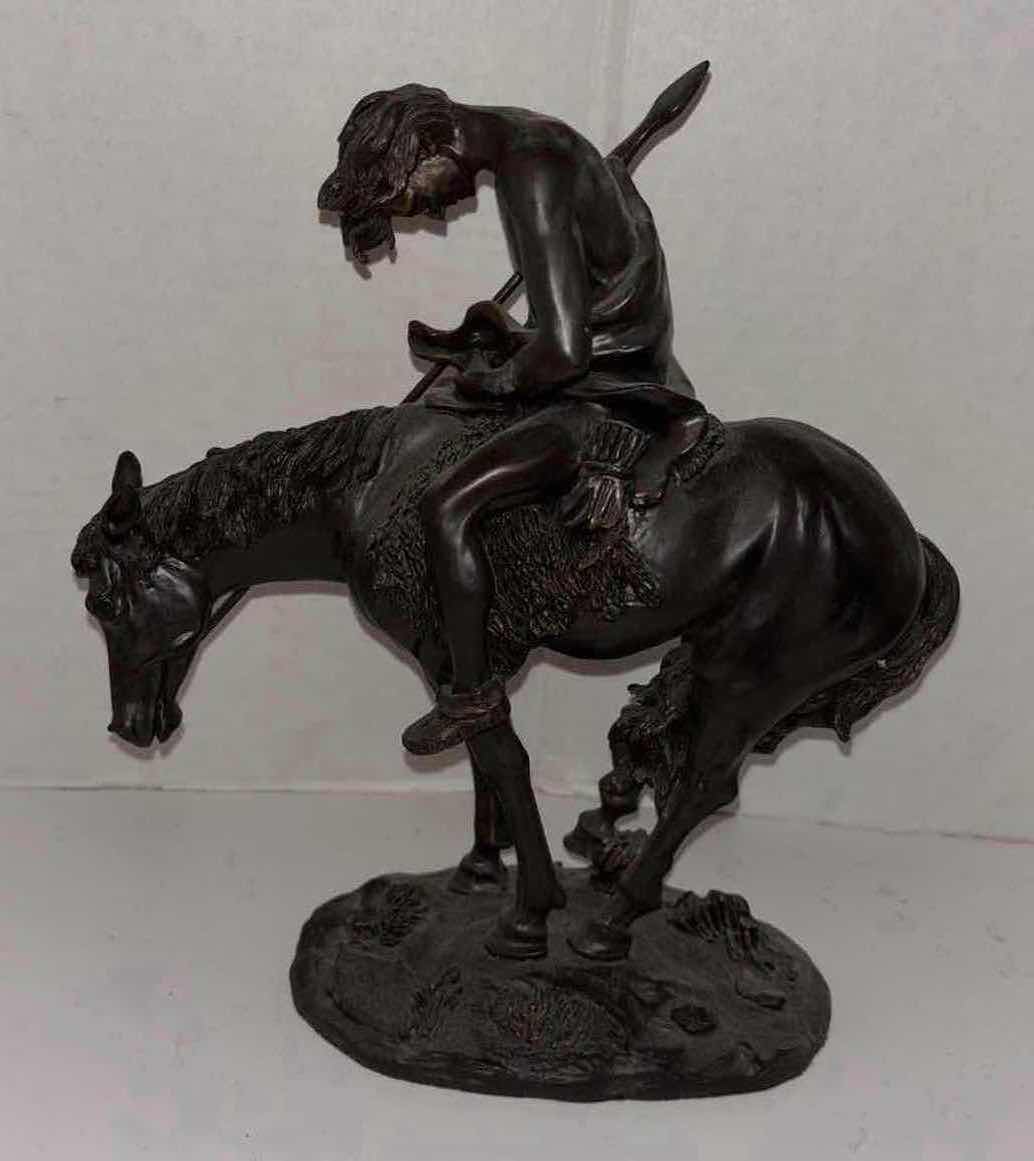 Photo 1 of END OF TRAIL RESIN SCULPTURE 4” X 9.5” H10”