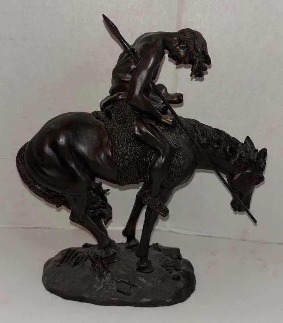 Photo 2 of END OF TRAIL RESIN SCULPTURE 4” X 9.5” H10”