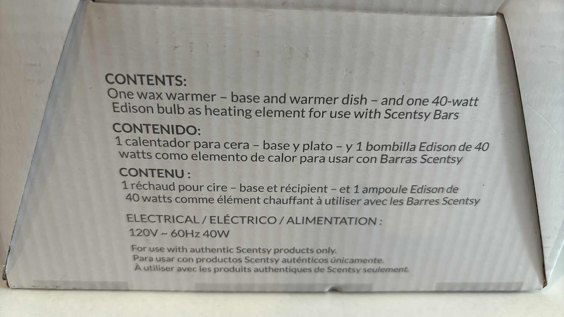 Photo 1 of SCENTSY “AMBER GLOW” WAX WARMER BASE, WARMER DISH & 40 WATT BULB