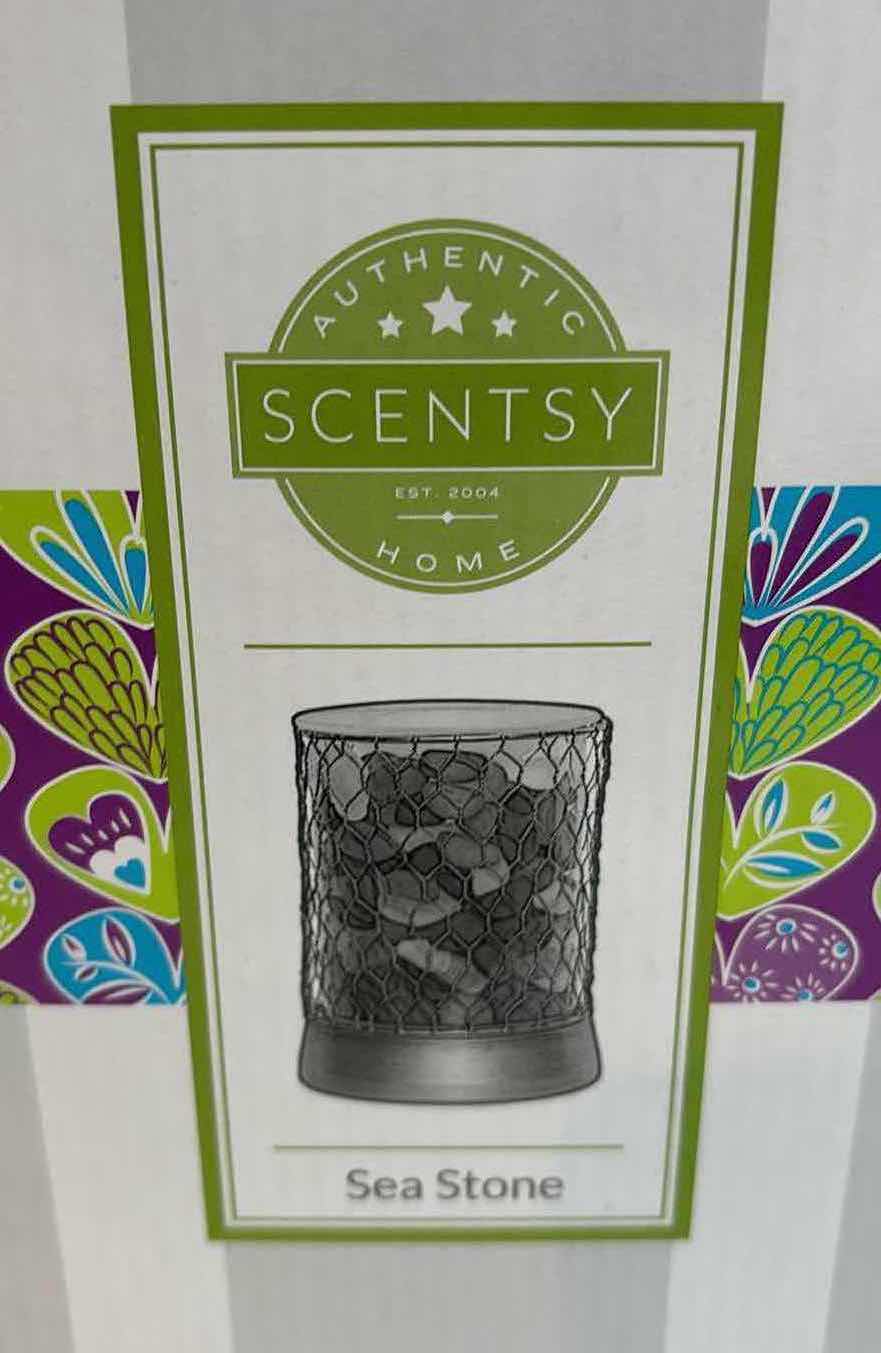 Photo 2 of NEW SCENTSY “SEA STONE ” WAX WARMER BASE, WARMER DISH & 25 WATT BULB