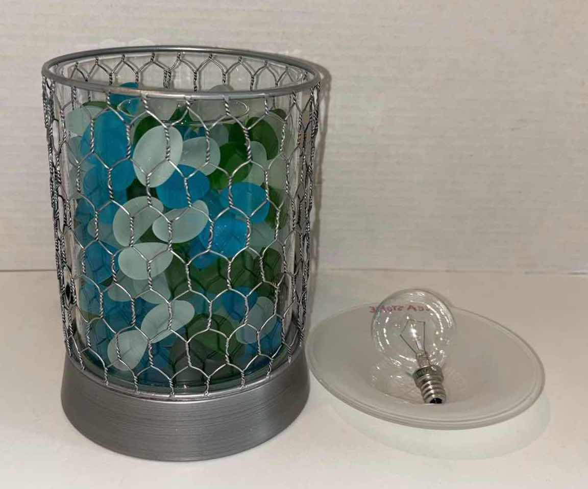 Photo 1 of NEW SCENTSY “SEA STONE ” WAX WARMER BASE, WARMER DISH & 25 WATT BULB