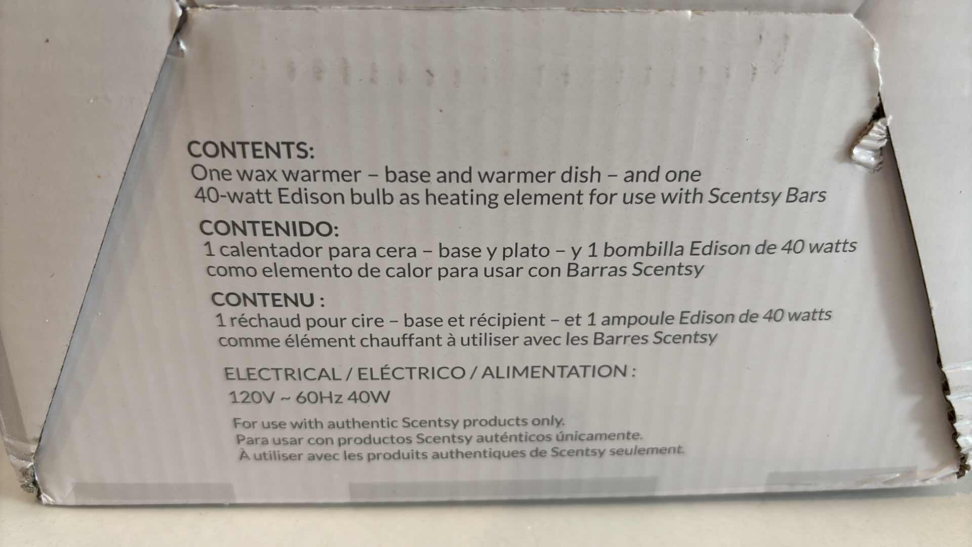 Photo 1 of NEW SCENTSY “CRYSTAL ICE” WAX WARMER BASE, WARMER DISH & 40 WATT BULB