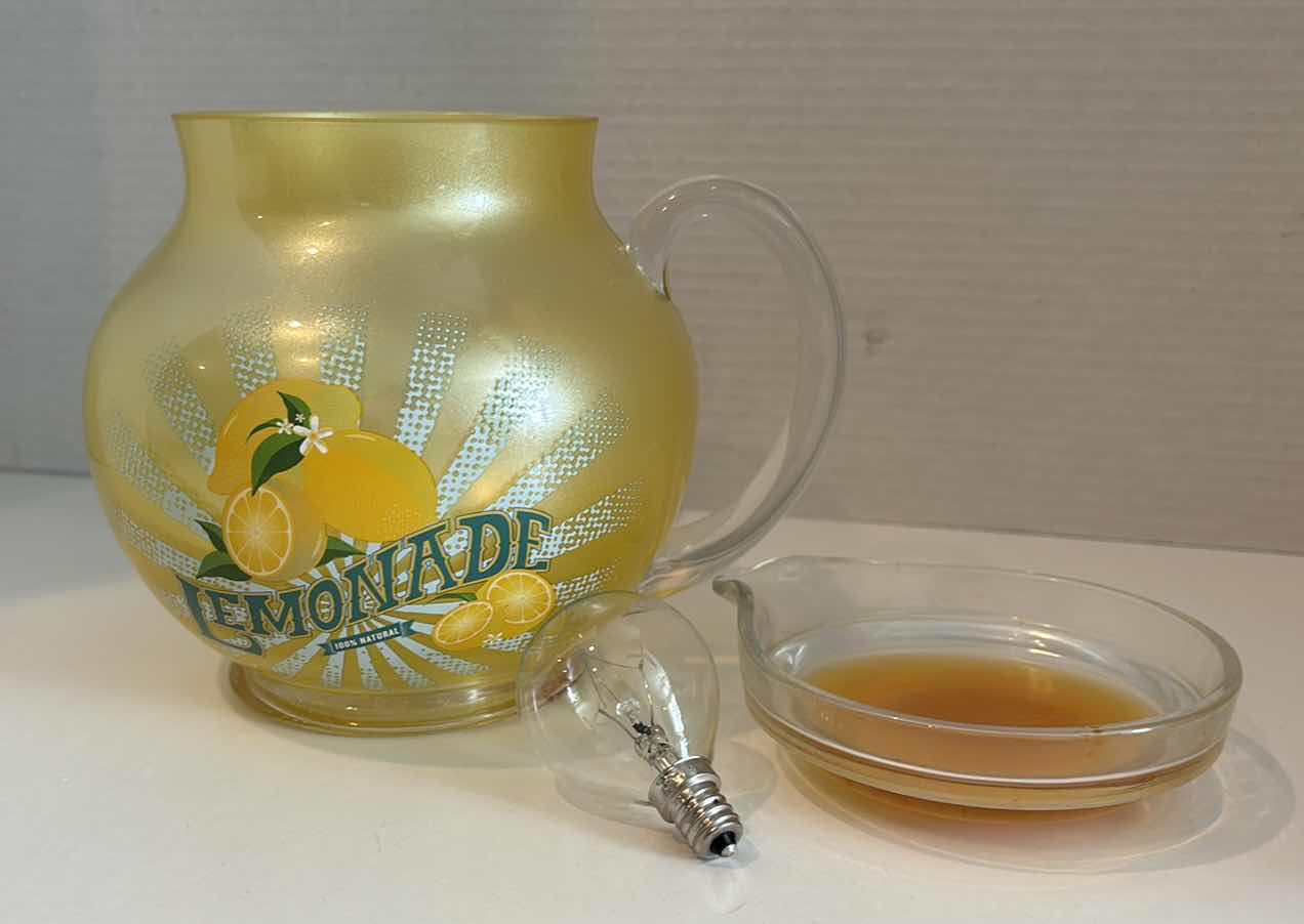 Photo 1 of SCENTSY “LEMONADE PITCHER” WAX WARMER BASE, WARMER DISH & 25 WATT BULB