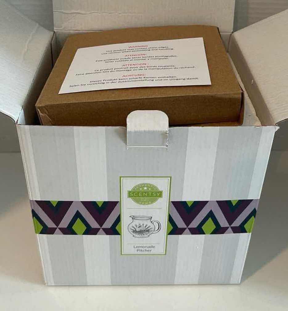 Photo 1 of SCENTSY “LEMONADE PITCHER” WAX WARMER BASE, WARMER DISH & 25 WATT BULB