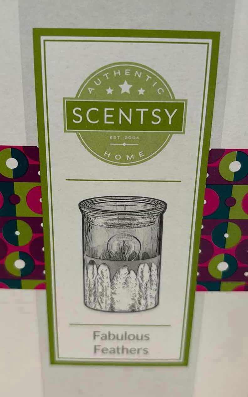 Photo 1 of SCENTSY “FABULOUS FEATHERS” WAX WARMER BASE, WARMER DISH & 25 WATT BULB