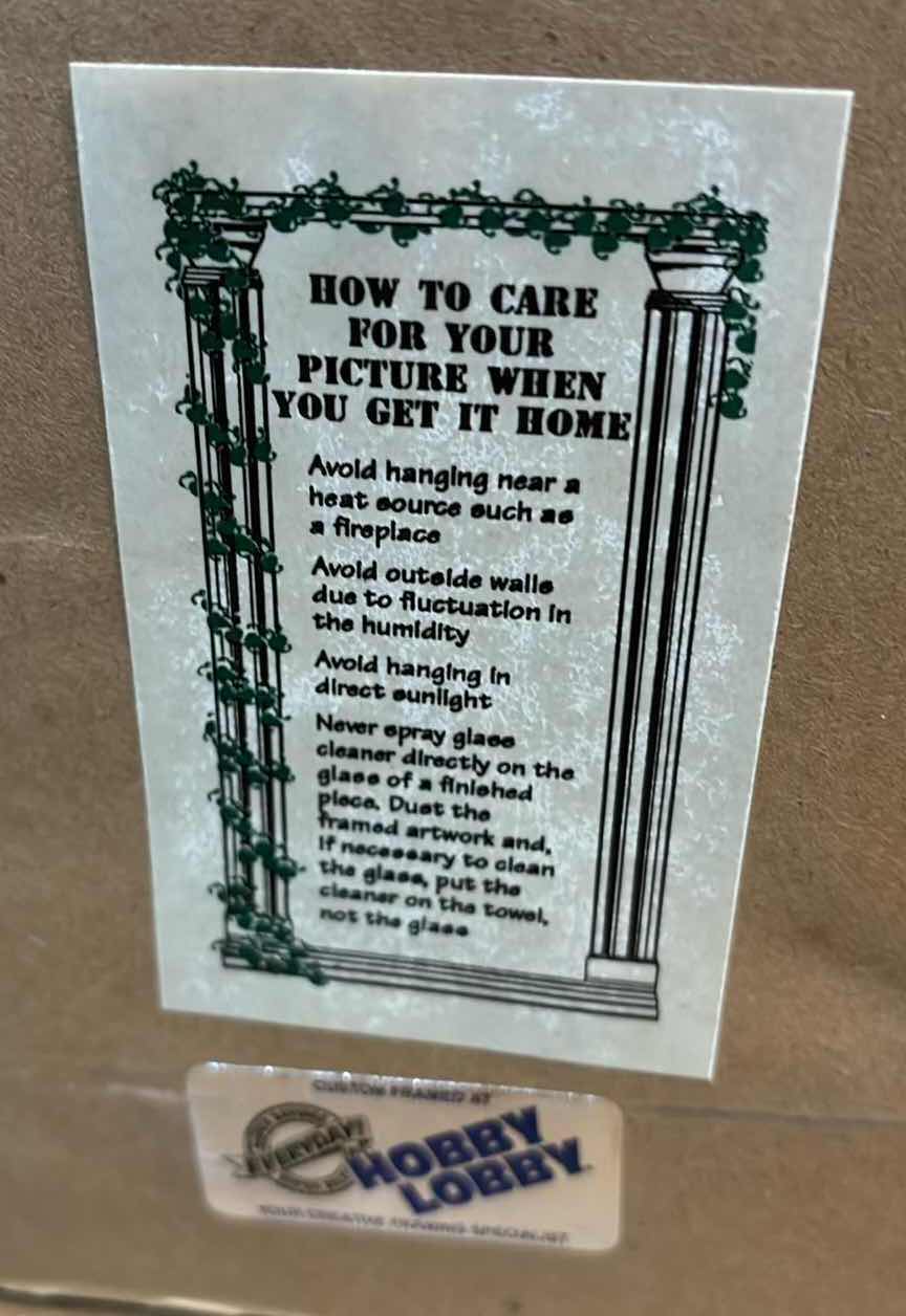 Photo 1 of FRAMED PRINT BY EDMUND BLAIR LEIGHTON, “GOD SPEED” 34” x 46.25” (GLASS INCLUDED)